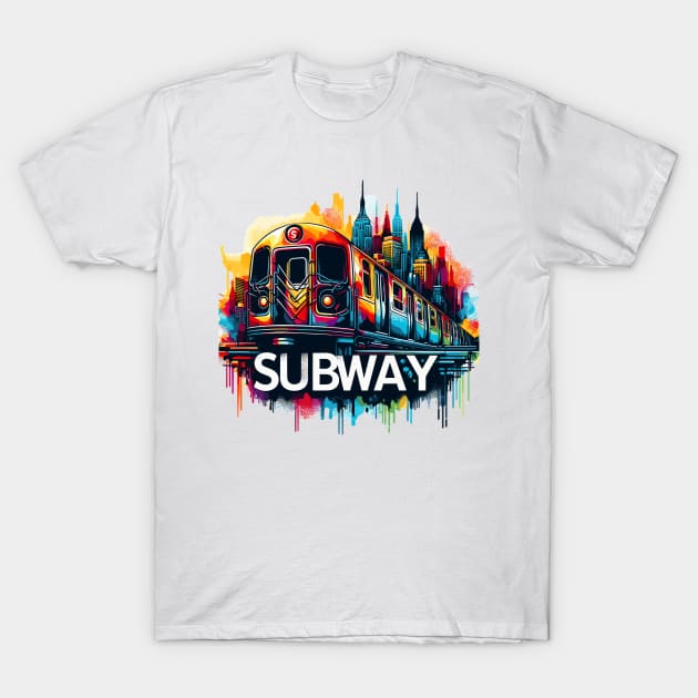 Subway T-Shirt by Vehicles-Art